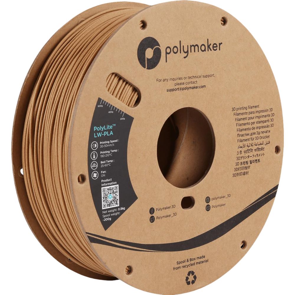 LW PLA Polymaker Polylite Filament 1,75mm 800g 3D Druck