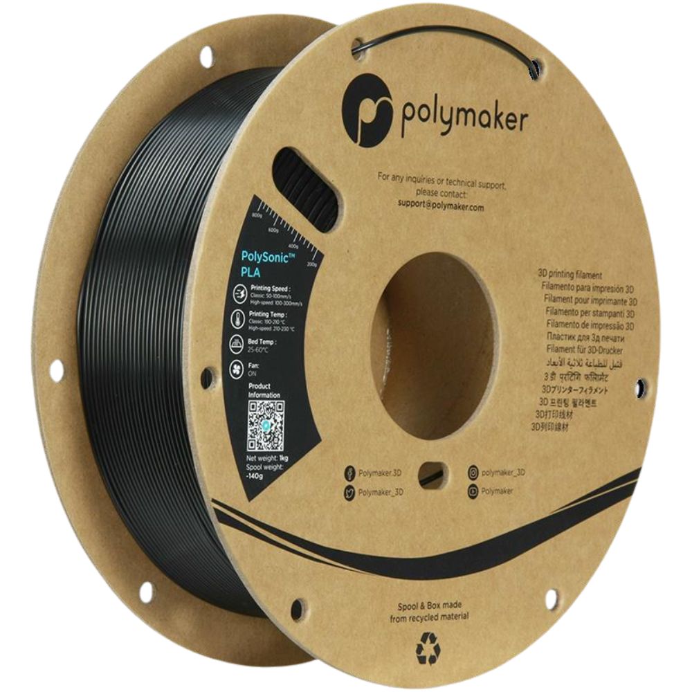 Polymaker PolySonic High Speed PLA Filament 1,75mm 1kg 3D Druck