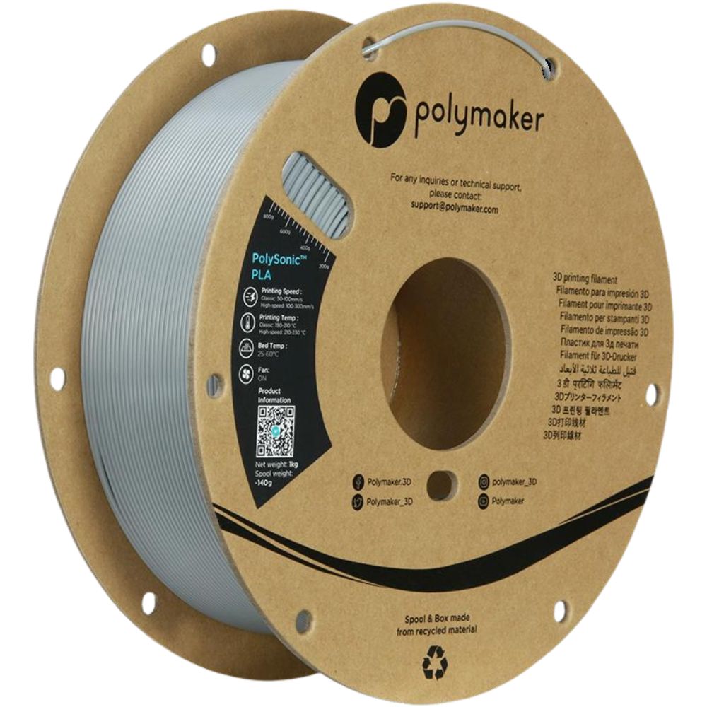 Polymaker PolySonic High Speed PLA Filament 1,75mm 1kg 3D Druck