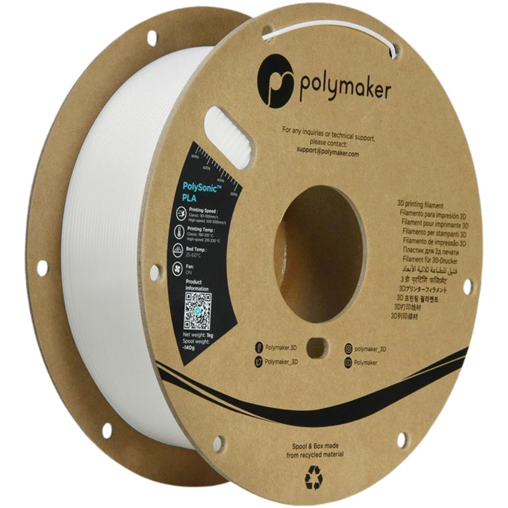 Polymaker PolySonic High Speed PLA Filament 1,75mm 1kg 3D Druck