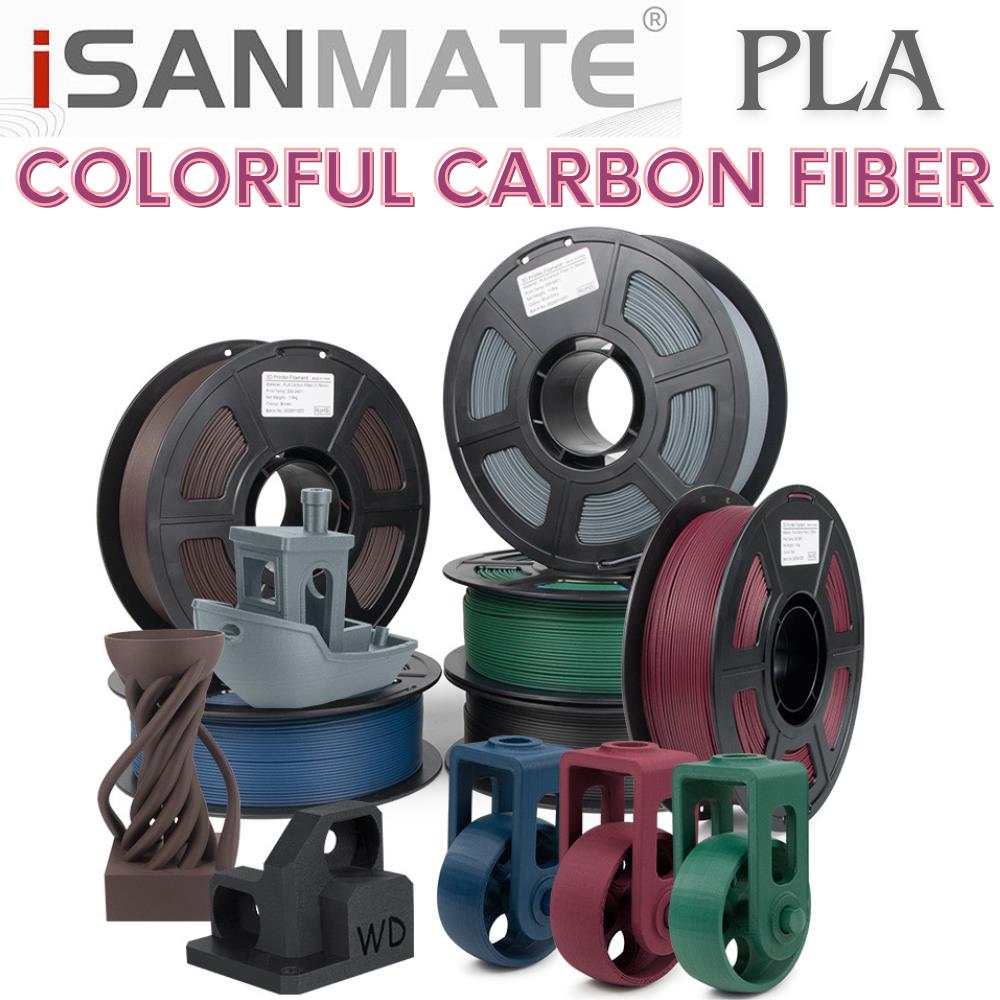 PLA Carbon Fiber Filament 1.75mm 1Kg Isanmate 3D Druck