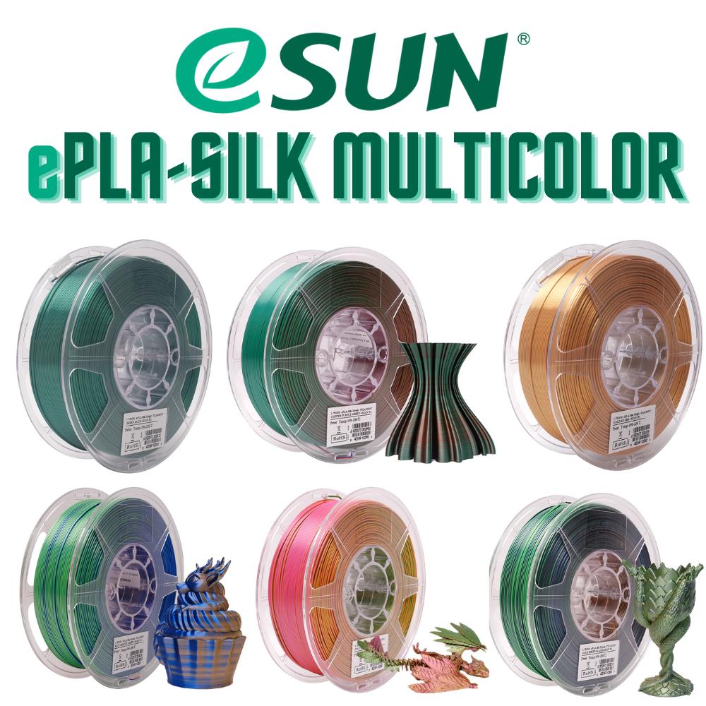 eSun ePLA-Silk Filament Dual / Triple Color 1,75mm 1kg 3D Druck