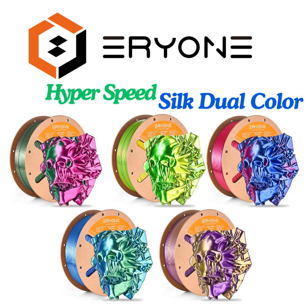 PLA Hyper Speed Silk Dual Color Filament 1,75mm 1kg Eryone 3D Druck