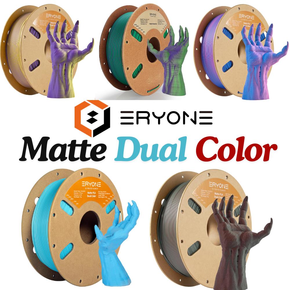 PLA Matte Dual Color Filament 1,75mm 1kg Eryone 3D Druck