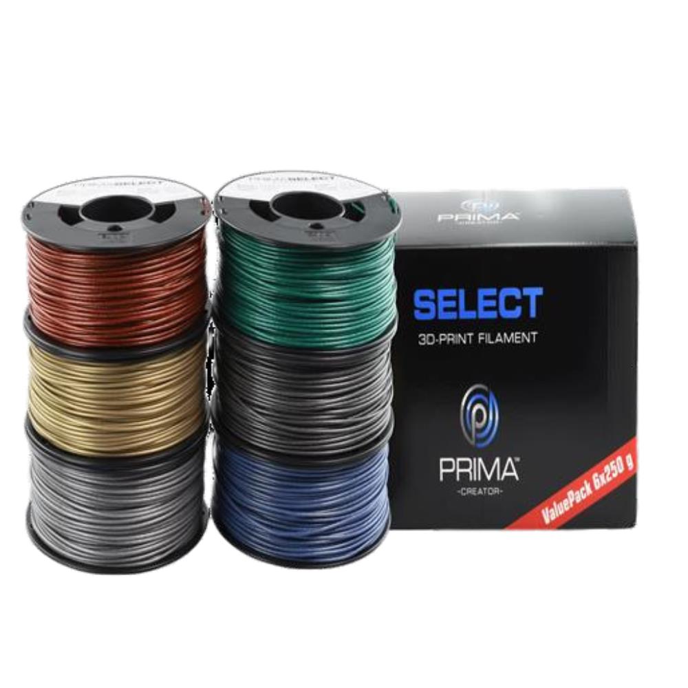 PLA Filament Metallic Pack 1,75mm 6 x 250g PrimaSelect