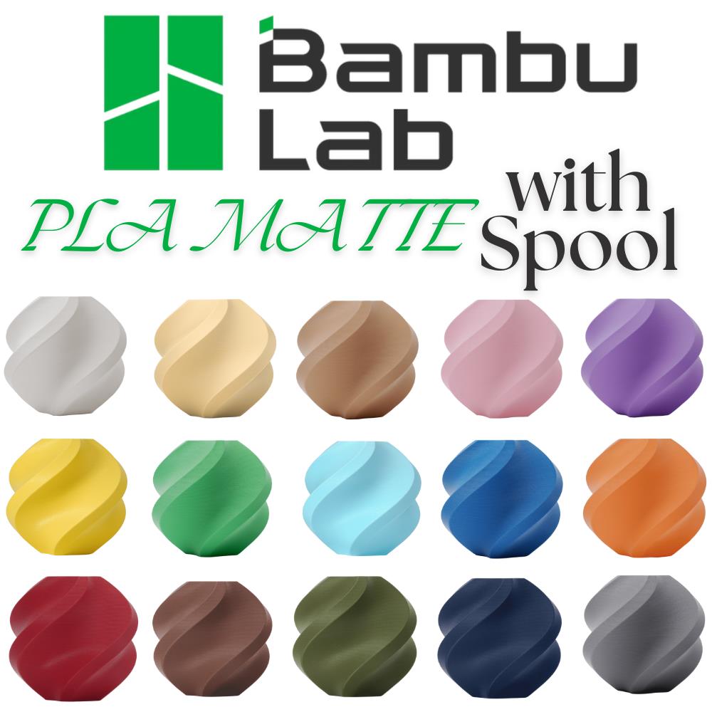 PLA Matte Filament mit Spule 1,75mm 1kg Bambu Lab 3D Druck