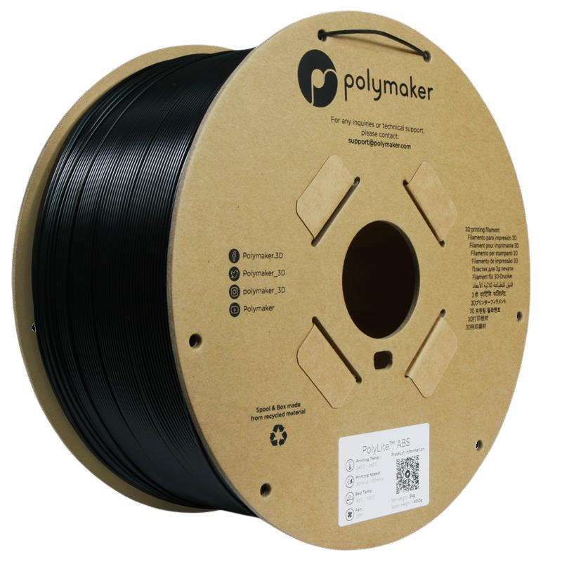 Polymaker Polylite ABS Filament Schwarz 1,75mm 3Kg 3D Druck