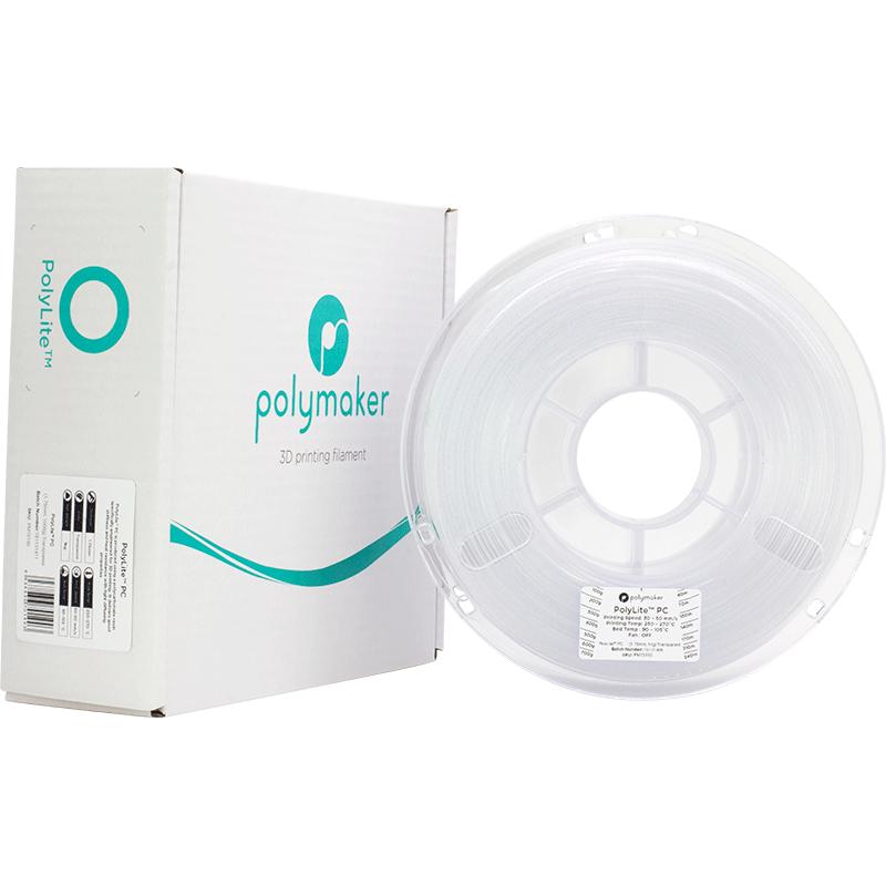 Polymaker PolyLite PC Transparent 1.75mm 1Kg 3D Druck