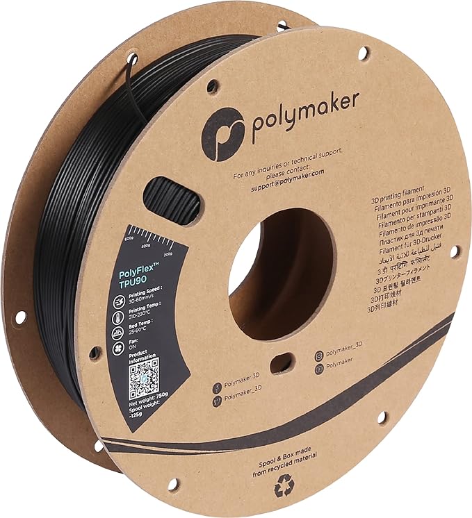 Polymaker PolyFlex TPU 90A Filament 1,75mm 750g 3D Druck