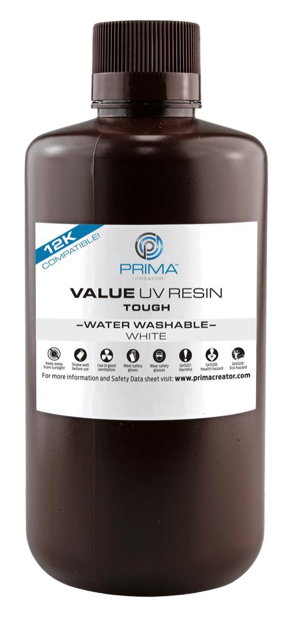 PrimaCreator Value Tough (ABS Like) Water Washable UV Resin White 1000ml