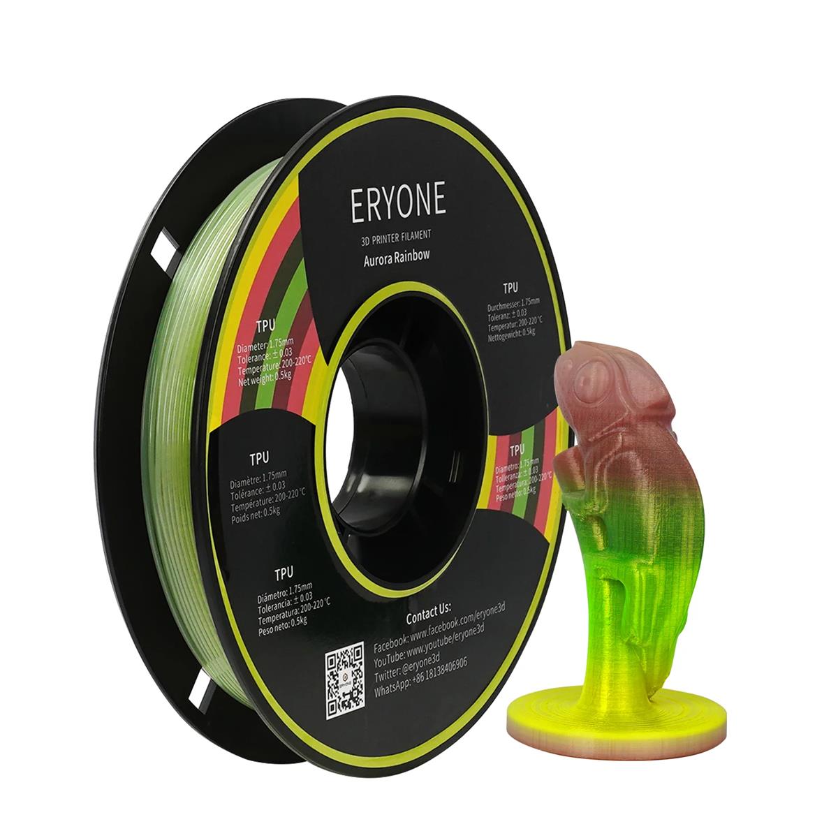 TPU Filament 1,75mm 500g Eryone 3D Druck